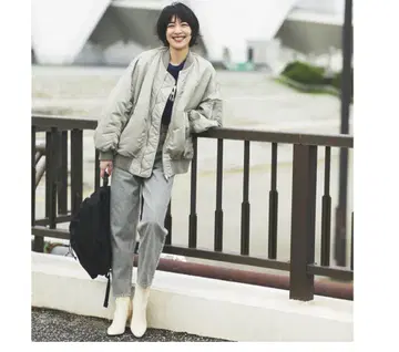 어퍼 하이츠 THE U-2 MA-1 자켓: 그레이지