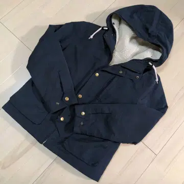 네이비 플리스 안감 마운틴 후드티 2WAY