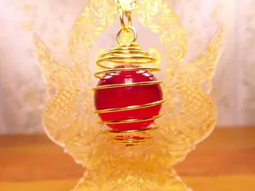 붉은 용의 보석 목걸이 레클라이 나가아이 태국 부적 프라크루안