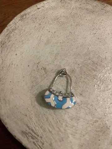 마루타 앤티크 백 모양 펜던트 탑 로켓 에나멜 참