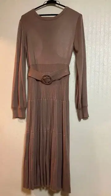 MAJESTIC LEGON 진심 스틱 니트 롱 원피스 핑크