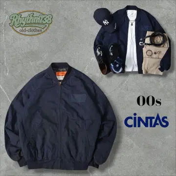 [ 인기 00s ] CINTAS 워크 충전솜 봄버 자켓 네이비