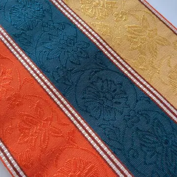 No.90. 순수 실크 치쿠젠 원조 하카타오리 꽃+덩굴 패턴