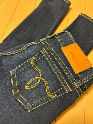 MOUSSY 스키니 데님 다크 블루