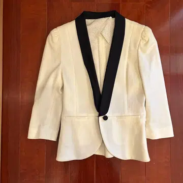 Sov. 소브/테일러드 자켓/화이트 블랙/바이컬러