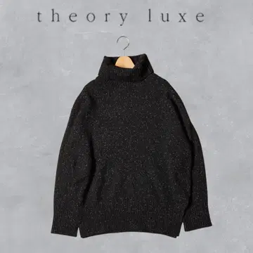 J349@ theory luxe 하이넥 니트 38 블랙