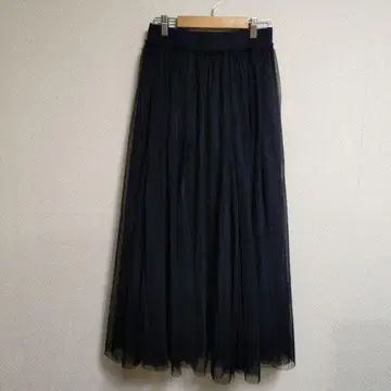 스픽앤스팬 블랙 튤 롱 스커트