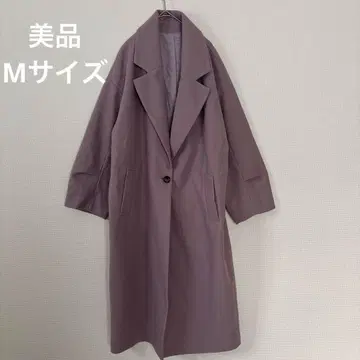 새상품급 &.NOSTALGIA 퍼플 롱 코트 M 사이즈