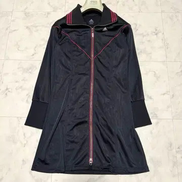 아디다스 저지 롱 원피스 더블 지퍼 3 라인 블랙 M