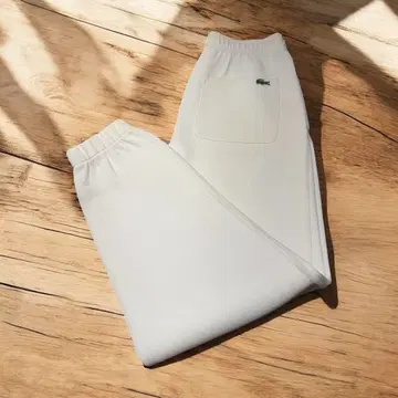 [ Lacoste ] 화이트 조거 팬츠