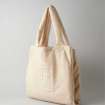 1회 사용 CITEN 키라키라 클리어 로고 토트백 베이지