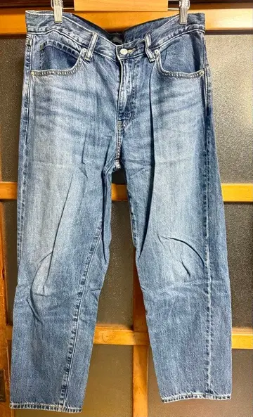 안피로 발수 테이퍼드 데님 L