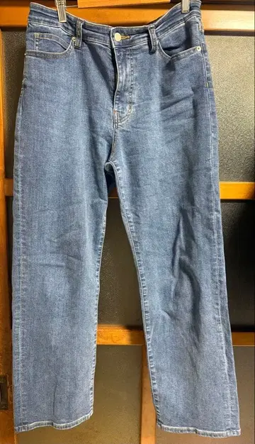 안피로 발수 테이퍼드 데님 L