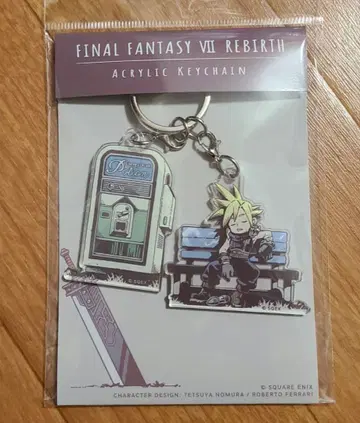 파이널 판타지 VII 아크릴 키링 웅크린 클라우드