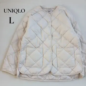 유니클로 퍼프 테크 릴랙스 자켓 L 사이즈 내추럴 469864