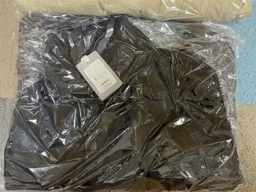 미사용 새상품 CABaN 울 개버딘 스탠드 카라 코트 블랙