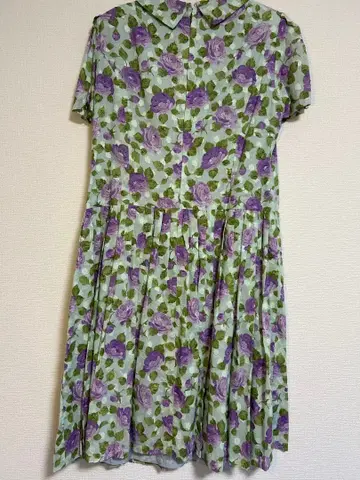 오더 제품 꽃무늬 반팔 원피스