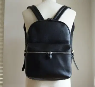 단종 만소 시모네BOX 데이팩 가죽 백팩 블랙 백 블랙