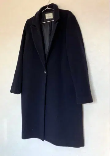 새상품급 ungrid 울 혼방 체스터 코트 M 네이비