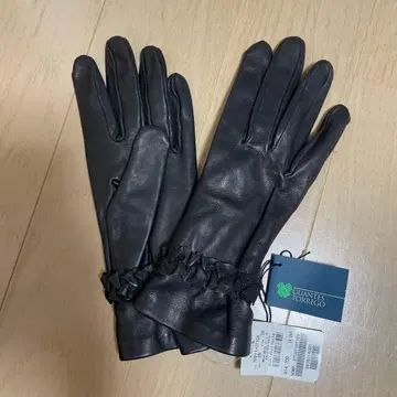 GUANTES TORREGO 가죽 장갑 프릴 포함 블랙 71/2