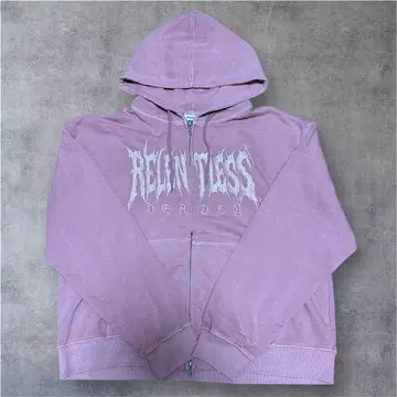RELENTLESS DEADLY 집업 후드티 핑크