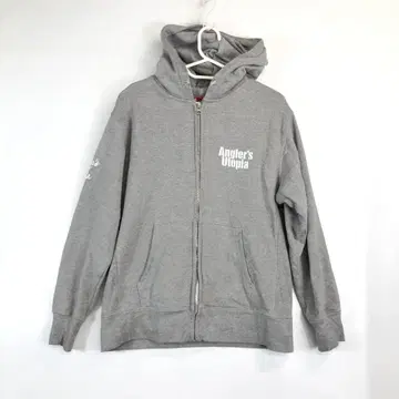 아피아 Angler's Utopia 코튼 지퍼 후드티 그레이 L 사이즈