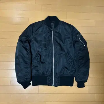 알파인더스트리 MA-1 플라이트 자켓 블랙 짧은 기장 USA