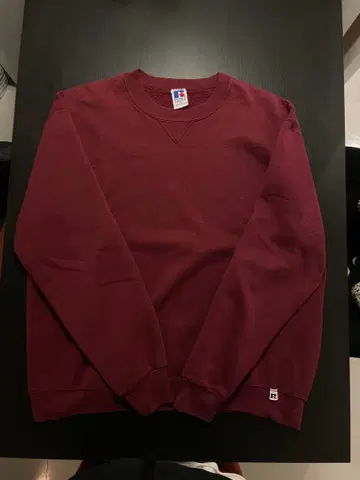 러셀 맨투맨 90s USA제 속기모 와인 레드 L