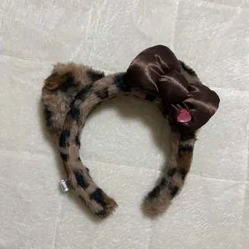 키티 레오파드 무늬 머리띠 USJ