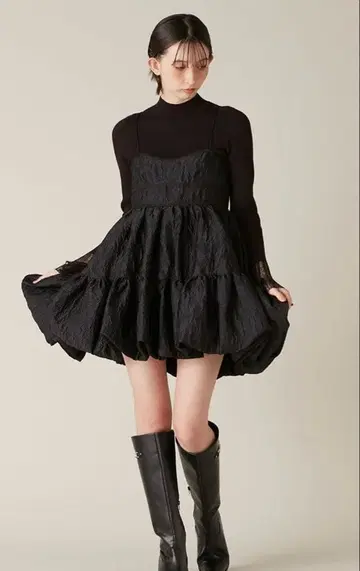 새상품 릴리 브라운 자카드 미니 원피스 Hearts2Hearts 착용