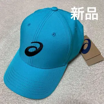 새상품 asics 아식스 캡 모자 블루 블랙 자수 로고 남성용
