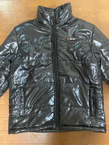 BAD BOY 블랙 다운 자켓 광택
