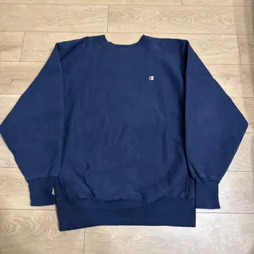 90s Champion 리버스 위브 맨투맨 눈 있음 XL 네이비