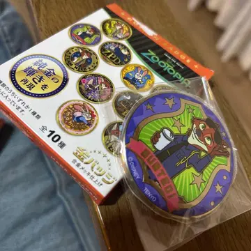 주토피아 닉 와일드 금 배지 캔 배지