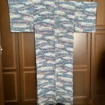 기모노 다이묘 행렬 패턴 새상품급