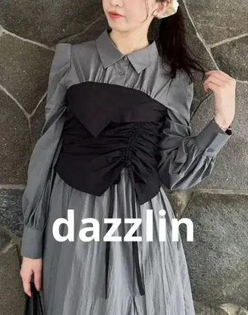 택 포함 새상품 더즈린 개더 셔츠 볼륨 원피스 M 사이즈