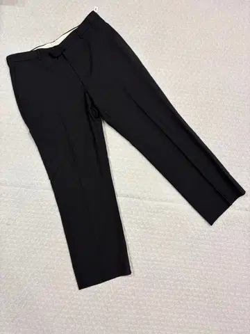 남성용 수트 스트라이프 디자인 블랙 슬랙스 허리 92cm