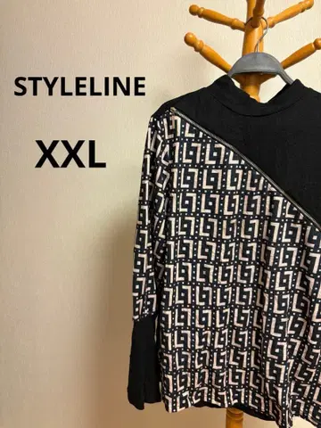 STYLELINE 기하학 패턴 하이넥 상의 [ XXL ]