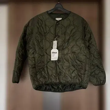 올리브 퀼팅 자켓