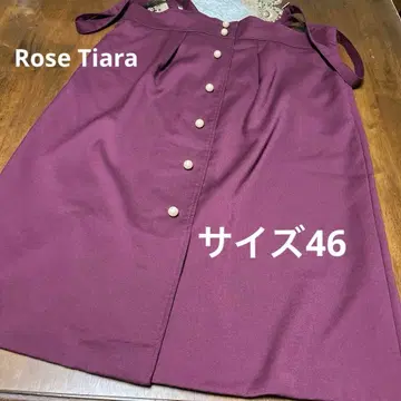 새상품급 빅 사이즈 46 로즈 티아라 스커트 허리밴딩 점퍼 스커트