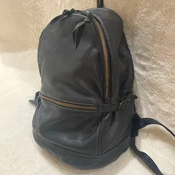 REN 렌 올 가죽 데이 백팩 염소 가죽 블랙 검정