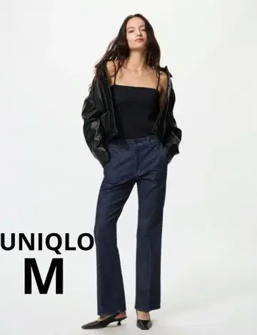 [택 포함 새상품] 슬림 플레어 트라우저 청바지 M 사이즈 네이비