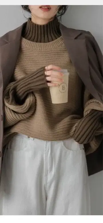 SUGARBISKET 레이어드 배색 니트탑 택 포함 새상품