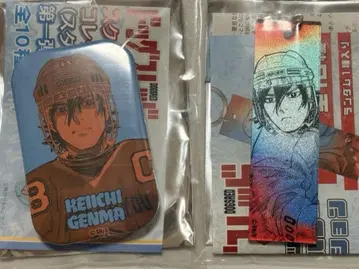 도그스레드 스퀘어 캔뱃지 메탈릭 키링 겐마 케이이치