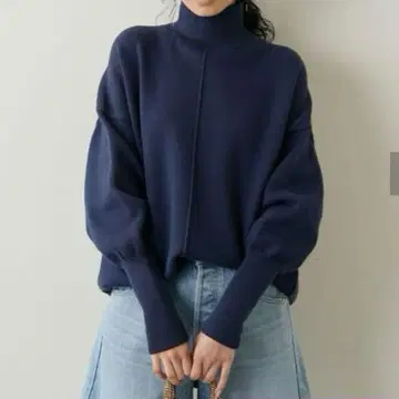 윔 가젯 리브 터틀 풀오버 네이비