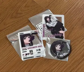 사카모토 데이즈 파보테리아 대불 클리어 카드 캔뱃지 세트