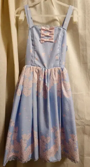 axes femme kawaii 벚꽃 패턴 오버롤 스커트