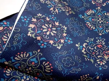 염색 코몬 (화문) 순수 실크 새상품급