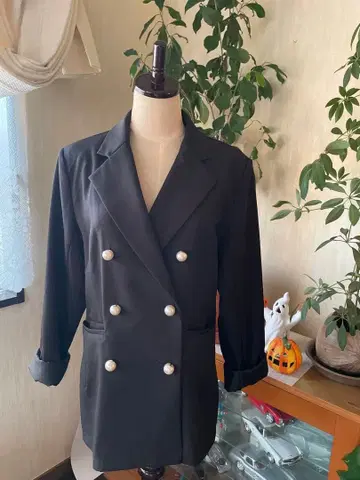 prose verse 프로즈베일 펄 버튼 더블 자켓 L