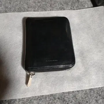 핸더 스킴 스퀘어 지퍼 퍼스 블랙